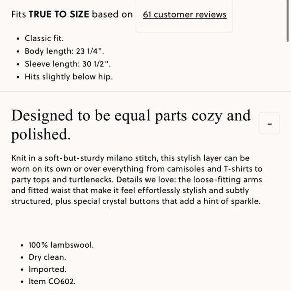 J.Crew Milano-stitch cinched-waist cardigan with embellished buttons - Picture 2 of 6